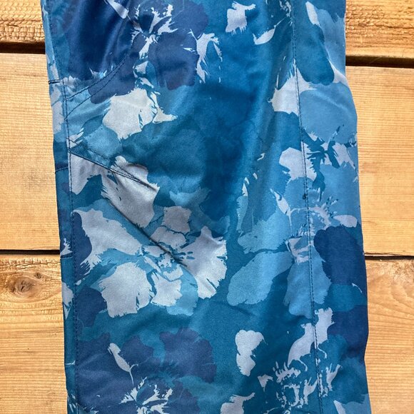 Obermeyer Blue Floral Insulated Ski Pants - Size 4 - Picture 3 of 4